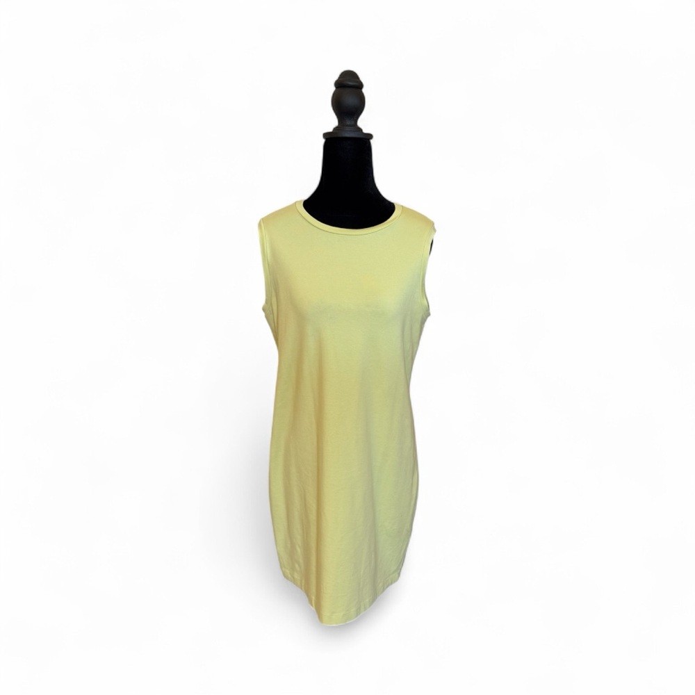 Eileen Fisher Light Yellow Sleeveless Midi Dress
